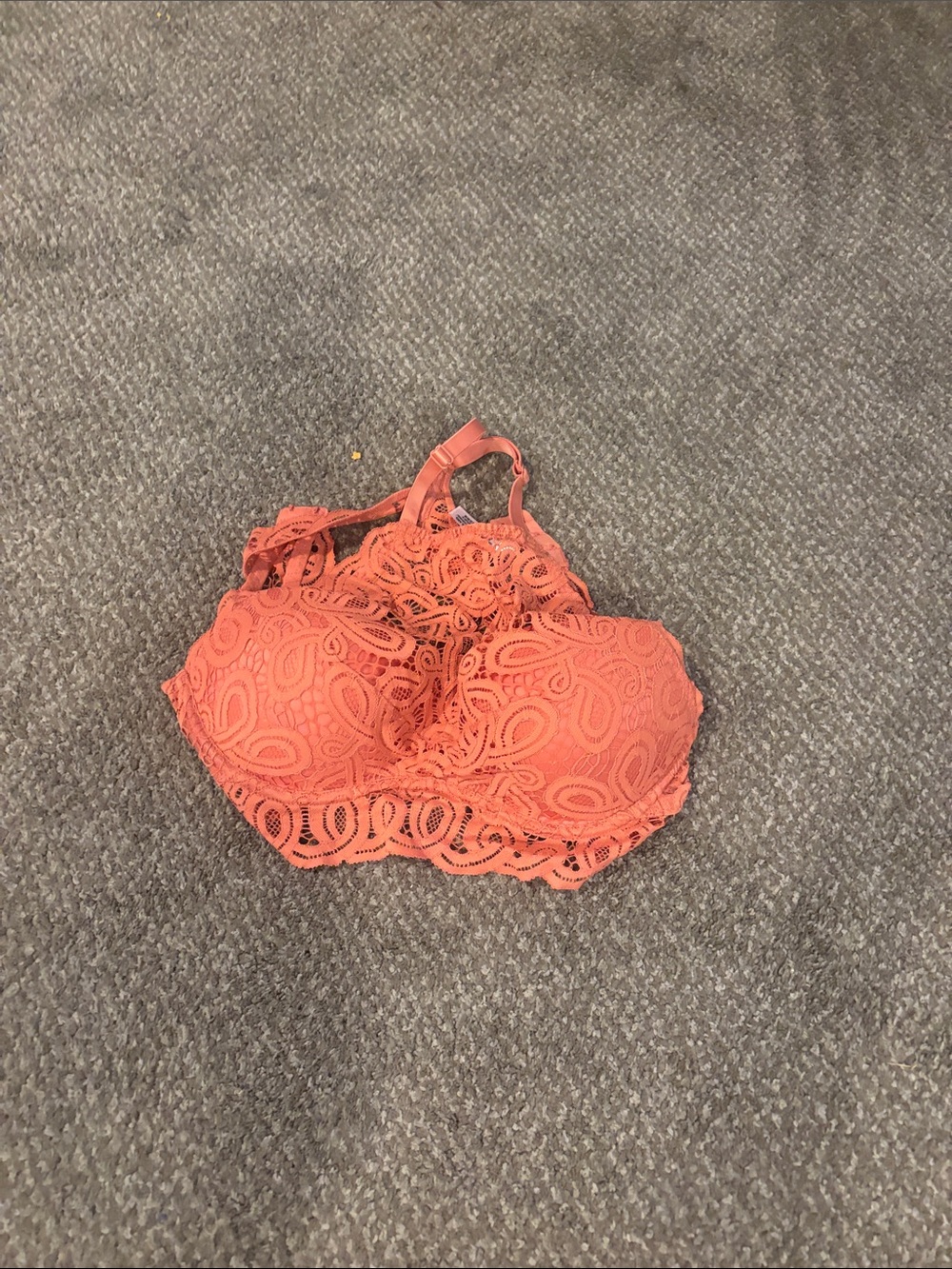 PINK Victoria's Secret Coral Lace Bralette